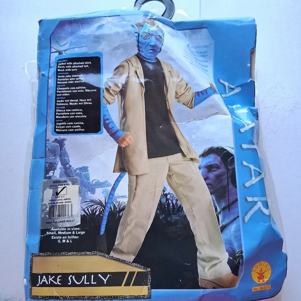Jake Sully Avatar Costume Kids Size Medium (8-10) - Picture 1 of 16
